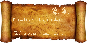 Misolszki Harmatka névjegykártya